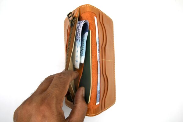 IMG_1198 Waxy Cow Leather Long Wallet WLLW_T_1